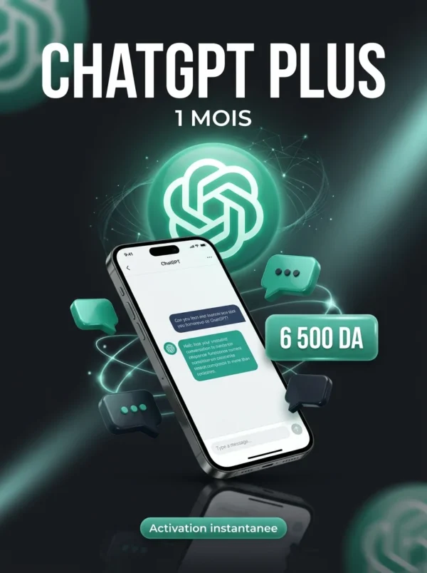 ChatGPT Plus 1 mois - BST PRO Algerie
