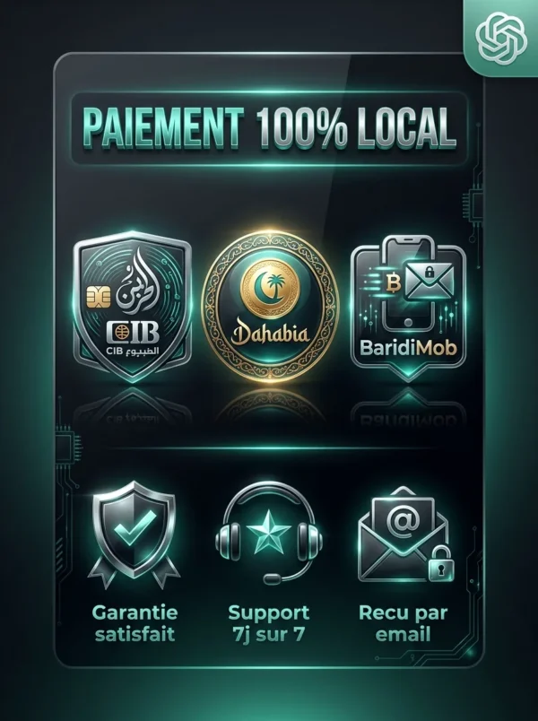 ChatGPT Plus 1 mois - BST PRO Algerie - paiement local CIB Dahabia BaridiMob